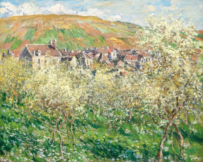 Claude Monet: Virágzó szilvafák, 1879